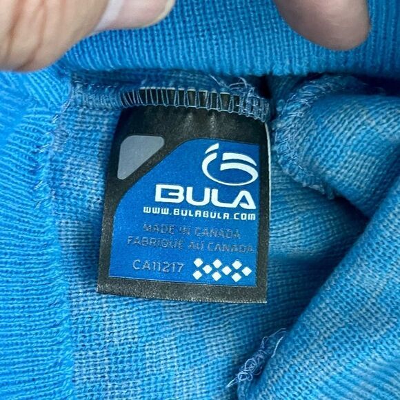 BULA Blue/Grey check Beanie. One size. - Picture 5 of 7